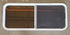 Used White Radius Opening Window : 48" W x 20" H x 1 1/4" D - Young Farts RV Parts