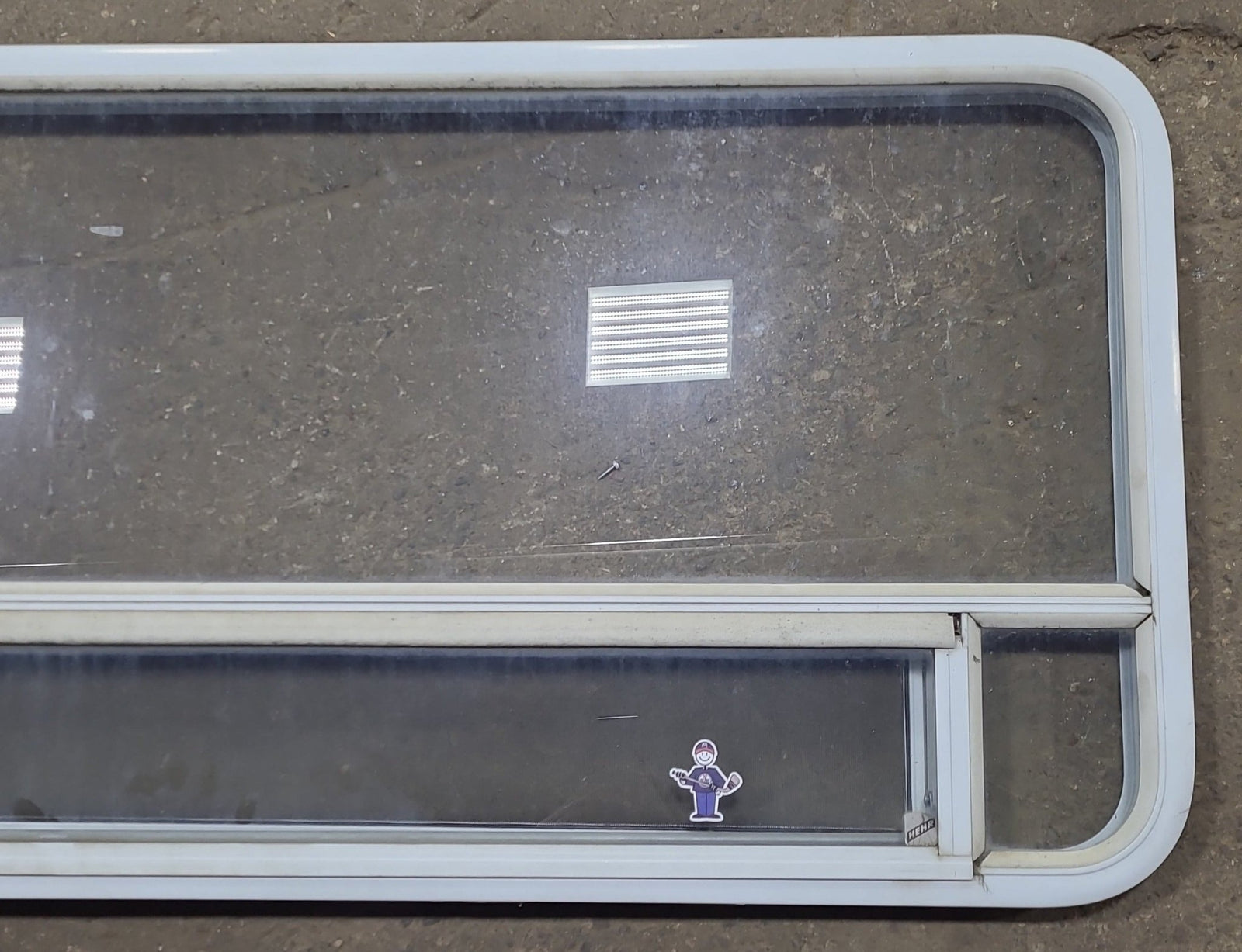 Used White Radius Opening Window : 59 1/2