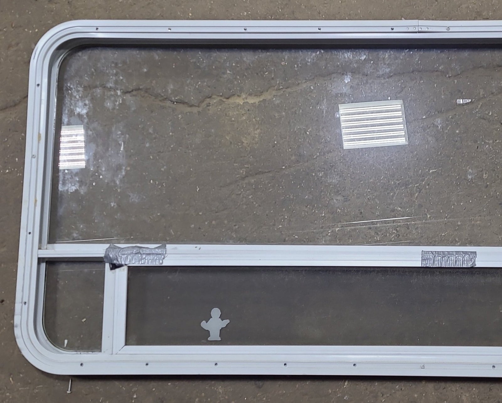 Used White Radius Opening Window : 59 1/2