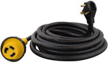Valterra® A10-3025EDBK - Mighty Cord™ 25' Extension Power Cord with Standard Grip (30A Straight Male x 30A Locking Female)