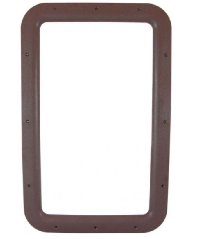 Valterra A77013 Entry Door Window Interior Frame, Brown - Young Farts RV Parts