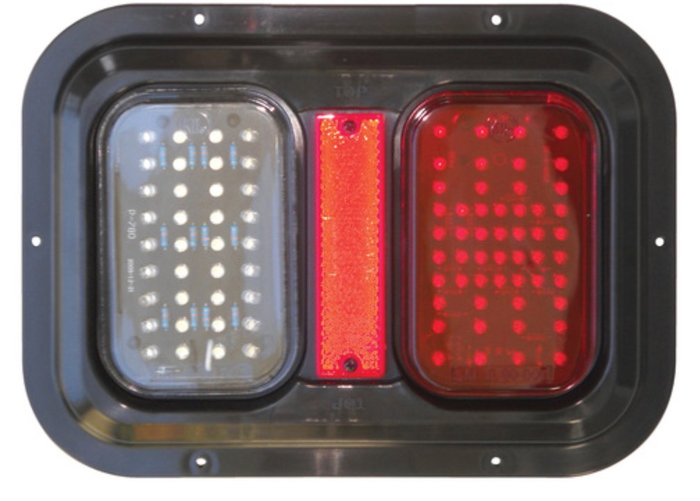 Valterra DG52721PB Diamond Group Stop/Turn/Tail Light - Amber/Red - Young Farts RV Parts