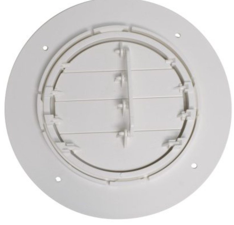 Valterra Heating/ Cooling Register - Round White - A10-3357VP - Young Farts RV Parts