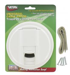 Valterra Universal Round Cable Hatch White A10-2130VP - Young Farts RV Parts