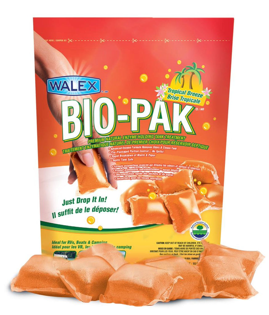 Walex BIOTROPBGCA Bio-Pak Toilet Chemical (Tropical Breeze) - 10/Pk - Young Farts RV Parts