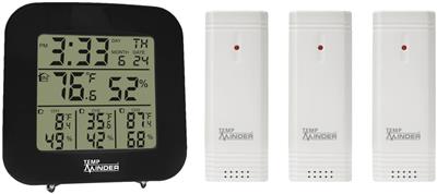 Weather Station Minder Research TM22250VP TempMinder ®, Used For Refrigerator/ Freezer/ Compartment/ Basement/ Heat Safety/ Exterior Monitoring And Humidity Alarms Monitoring, Digital, LCD Display - Young Farts RV Parts