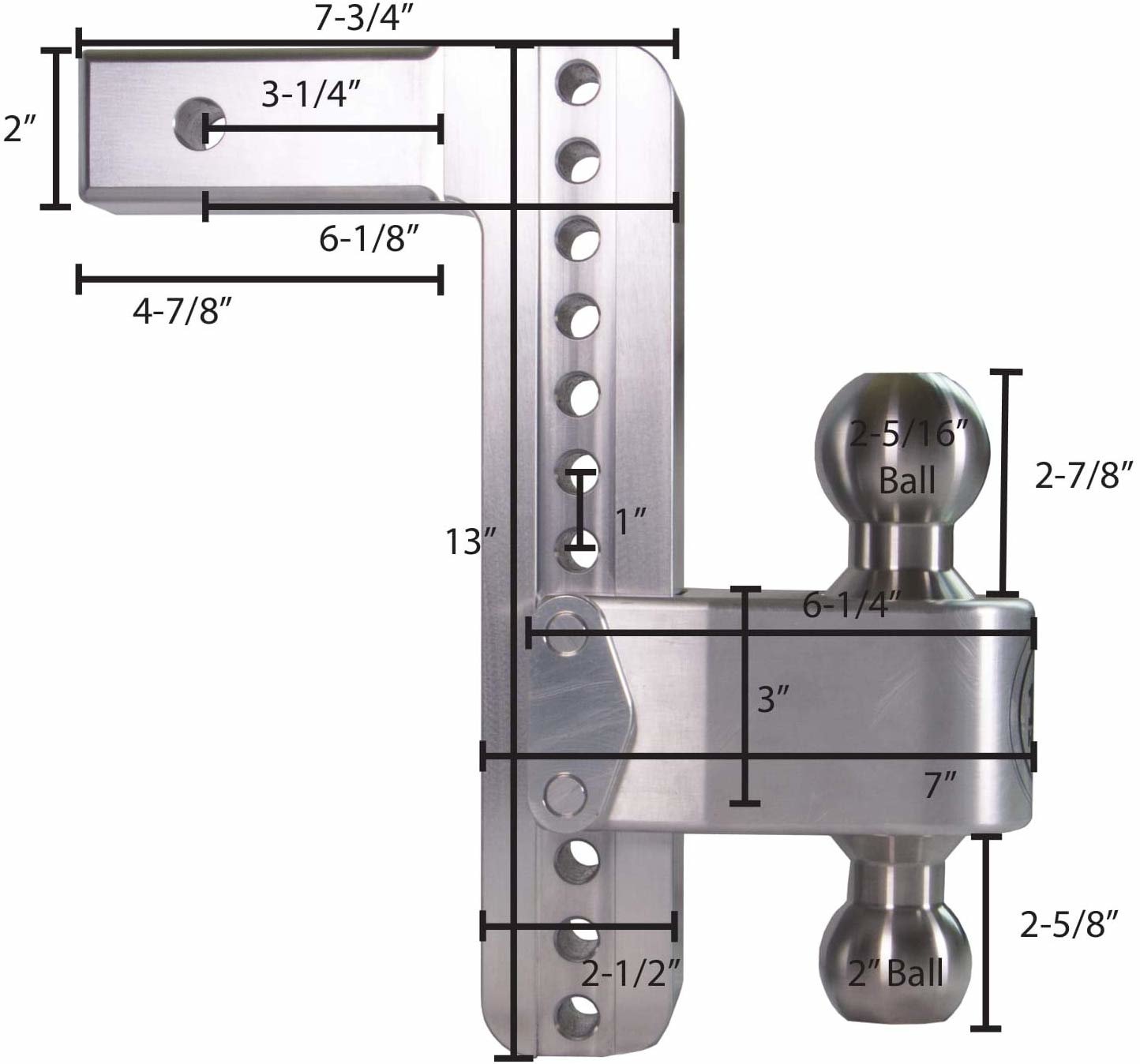 Weigh Safe CTB10-2 - Turnover Ball 10" Drop Hitch with 2" Shank - Young Farts RV Parts