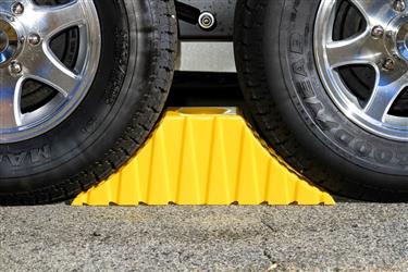 Wheel Chock Camco 44435 Tandem Wheel Chock, Yellow, Hard Plastic, Single - Young Farts RV Parts