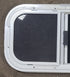 White Radius Opening Window : 21 3/4" W X 11 1/2" H X 3/4" D - Young Farts RV Parts