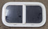 White Radius Opening Window : 21 3/4" W X 11 1/2" H X 3/4" D - Young Farts RV Parts