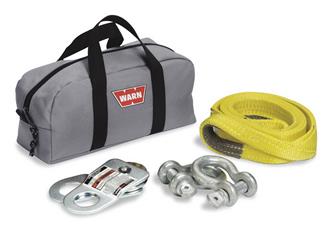 Winch Rigging Kit Warn 70792 With Two Shackles, Snatch Block, Load Strap and Gear Bag - Young Farts RV Parts