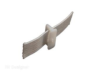 Window Curtain Glider RV Designer A111 Use With A206 In Internalin Slide Track/ Ceiling 96" And A207 In Internalin Slide Track/ Wall 96"; Airstream Drape Carrier Type - Young Farts RV Parts