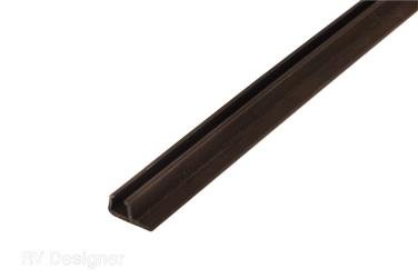Window Curtain Track RV Designer A206 Ceiling Mount Track; 96" Length; Brown - Young Farts RV Parts