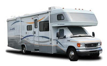 Load image into Gallery viewer, Windshield Cover Adco 2507 For Class C And Class B Ford 350 and 450 Motorhomes Manufactured 1996 To 2019, Protects Dashboard From Fading And Cracking Against Sun, Mounts With Magnets, White, Vinyl, With Storage Bag, With Sewn-In Door Pockets - Young Farts RV Parts