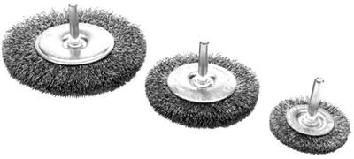 Wire Brush Performance Tool W1209 Used With Power Drills; Coarse Wire; 3